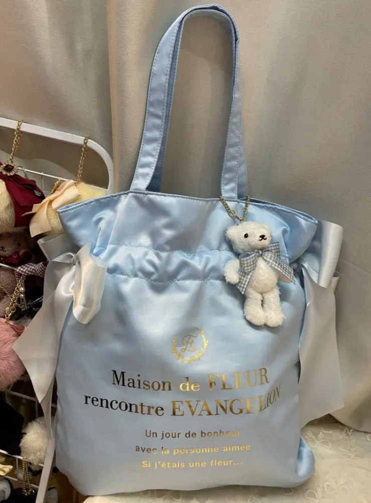 Maison De Fleur x EVANGELION Tote Satin Shoulder Bag