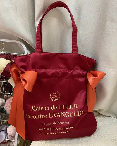 Maison De Fleur x EVANGELION Tote Satin Shoulder Bag