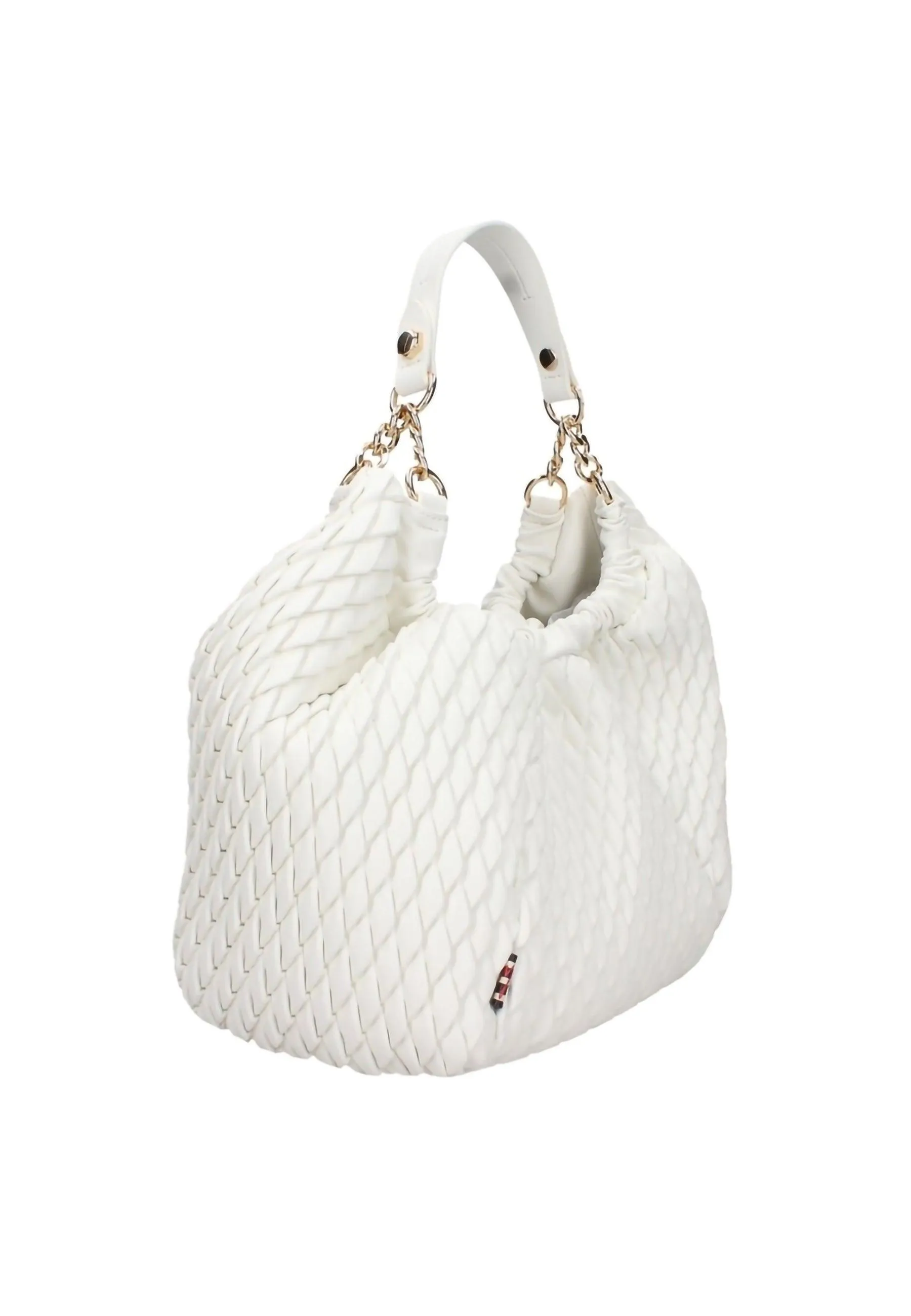 MANILA GRACE Borsa Hobo Small Bianco B273EU