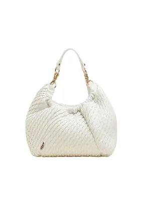 MANILA GRACE Borsa Hobo Small Bianco B273EU