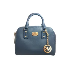 Michael Kors Small Navy Leather Dome Satchel | Gently Used |