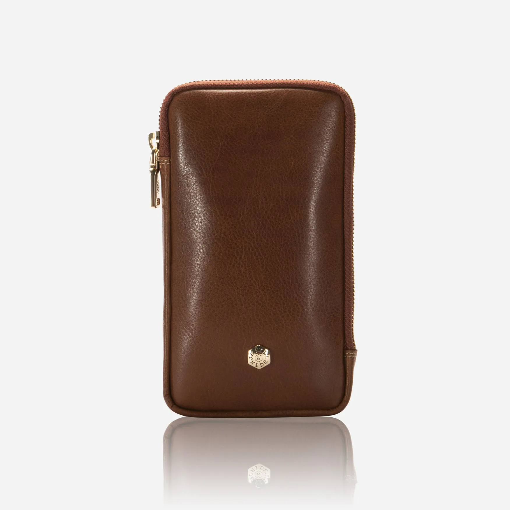 Mobile Phone Pouch With Strap, Tan