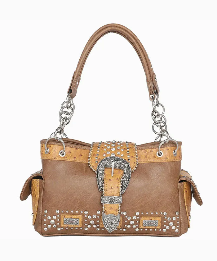 Montana West Buckle Collection Concealed Carry Satchel