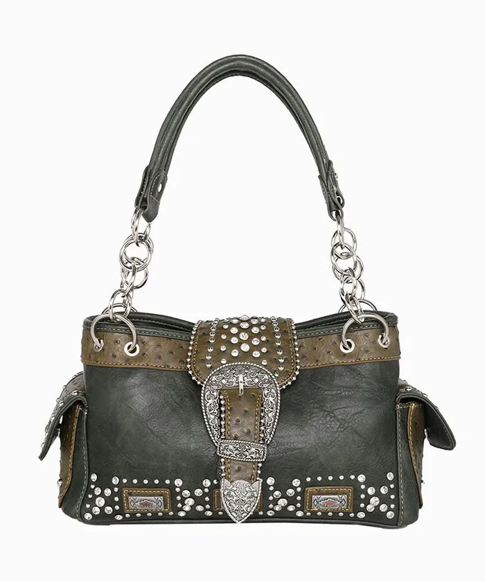 Montana West Buckle Collection Concealed Carry Satchel