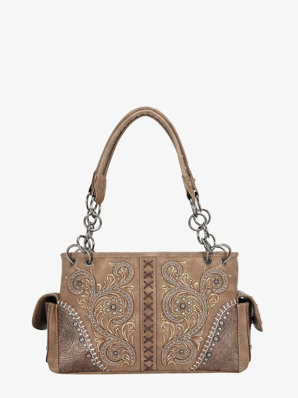 Montana West Floral Embroidered Concealed Carry Satchel