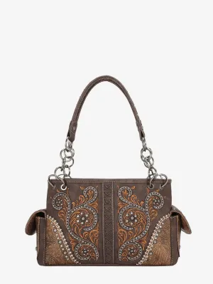 Montana West Floral Embroidered Concealed Carry Satchel