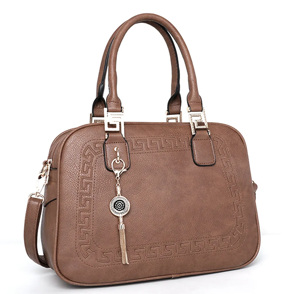 MWC-041 Montana West Basic Satchel/Crossbody - Brown