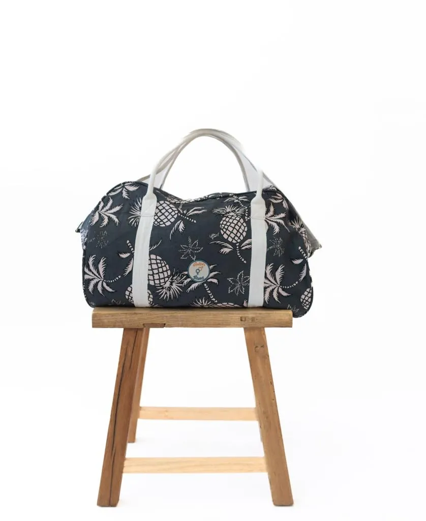 Pine Palm Canvas Roll Bag | Wash Black