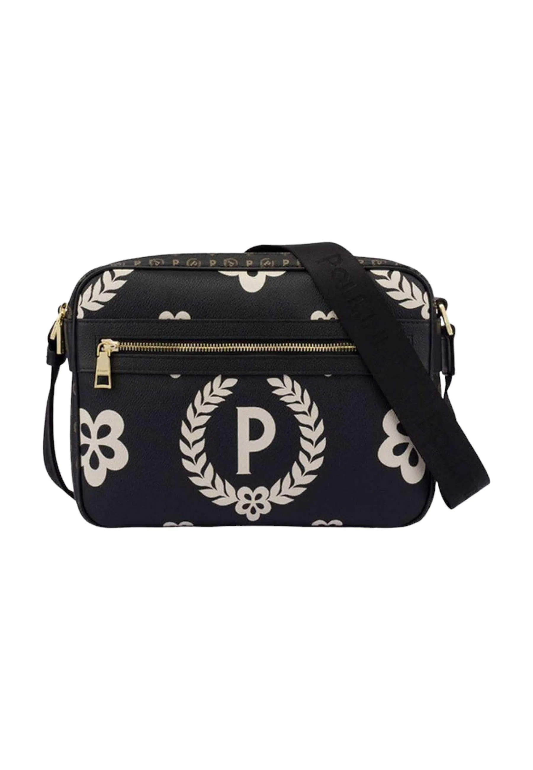 POLLINI Borsa Tracolla Messenger Donna Nero TE8402PP02Q1E10A