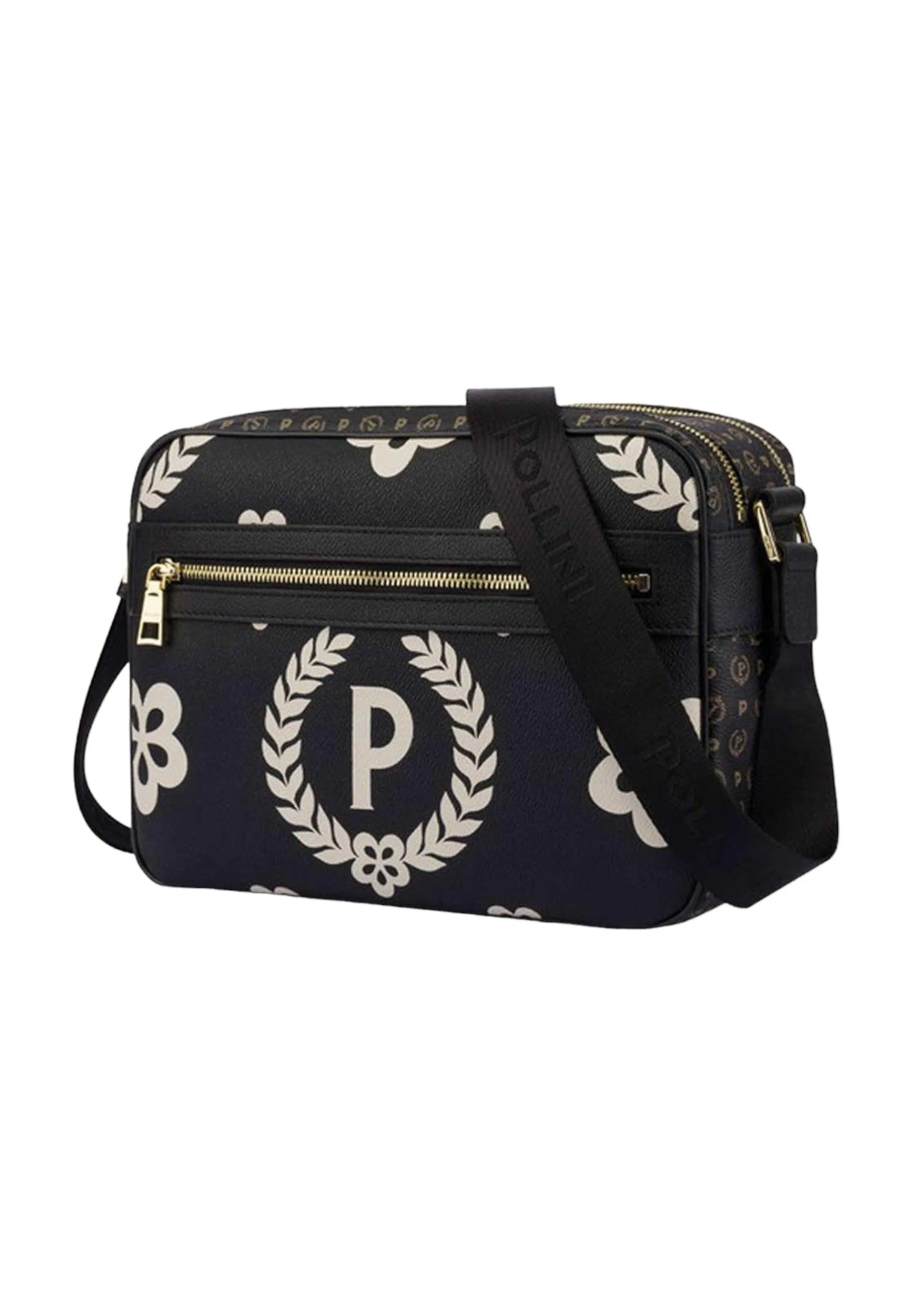 POLLINI Borsa Tracolla Messenger Donna Nero TE8402PP02Q1E10A