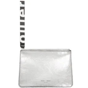 PS Medium Pouch, Metallic Paper, Silver