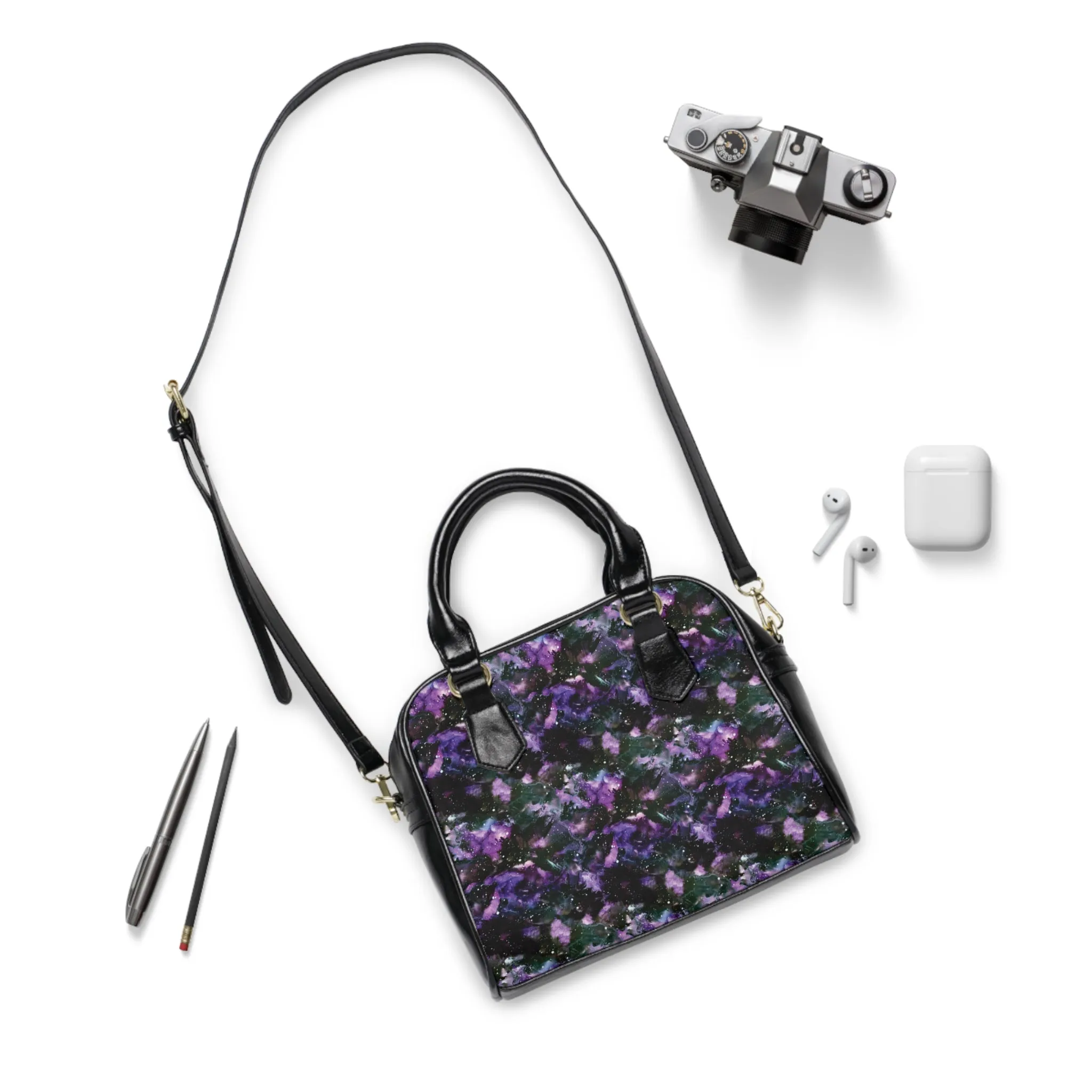 Purple Storm Shoulder Handbag