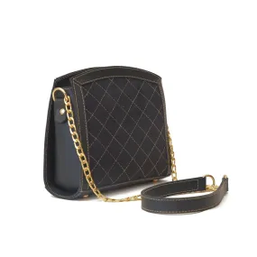 Sonic crossbody black bag