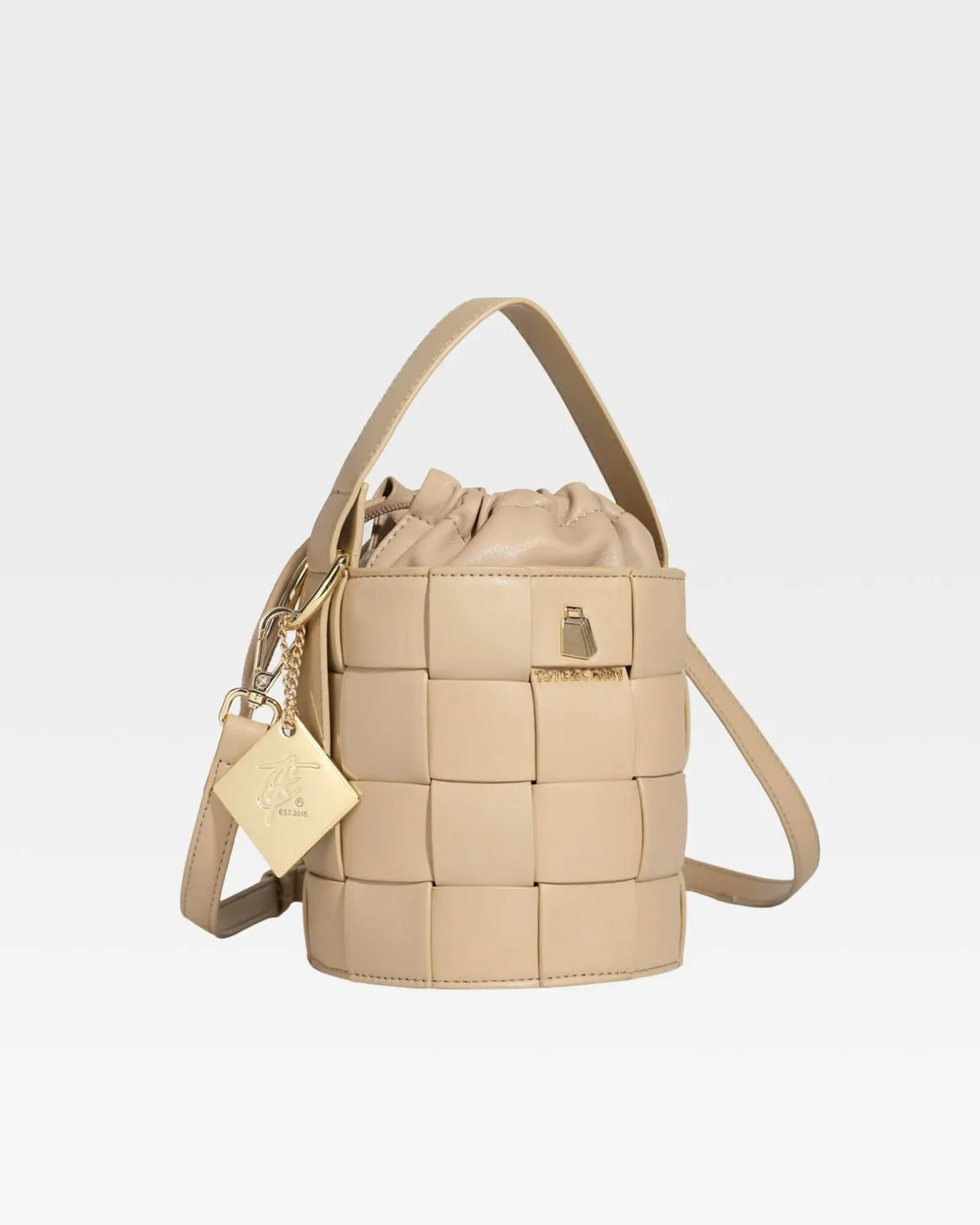 Tan Brown Mini Bucket Bag