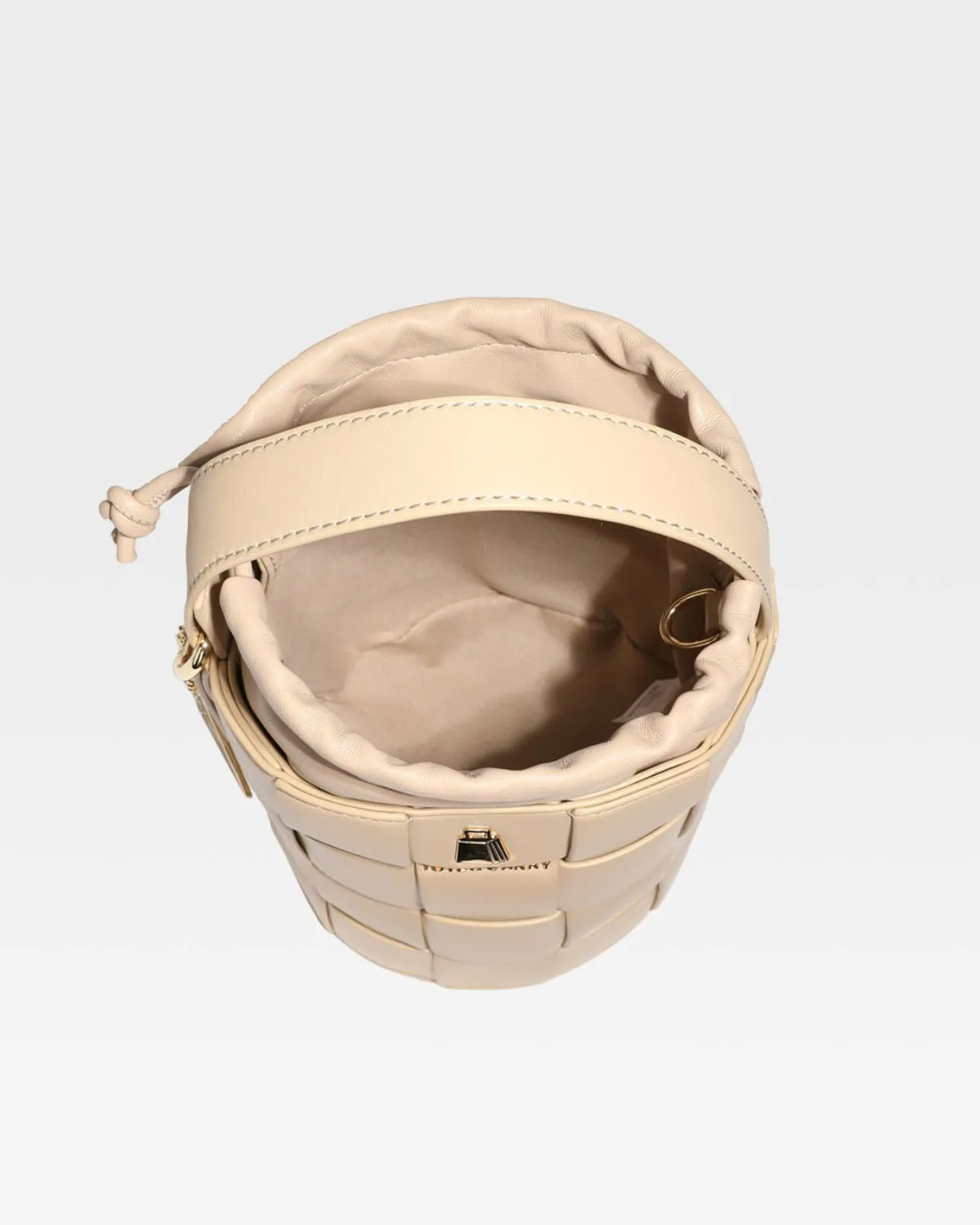 Tan Brown Mini Bucket Bag