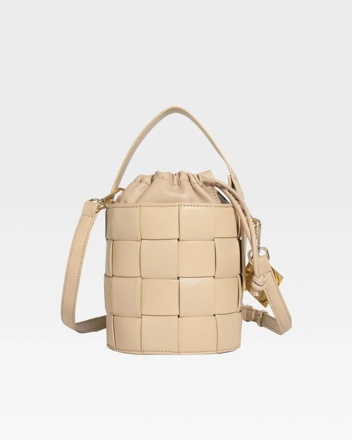 Tan Brown Mini Bucket Bag