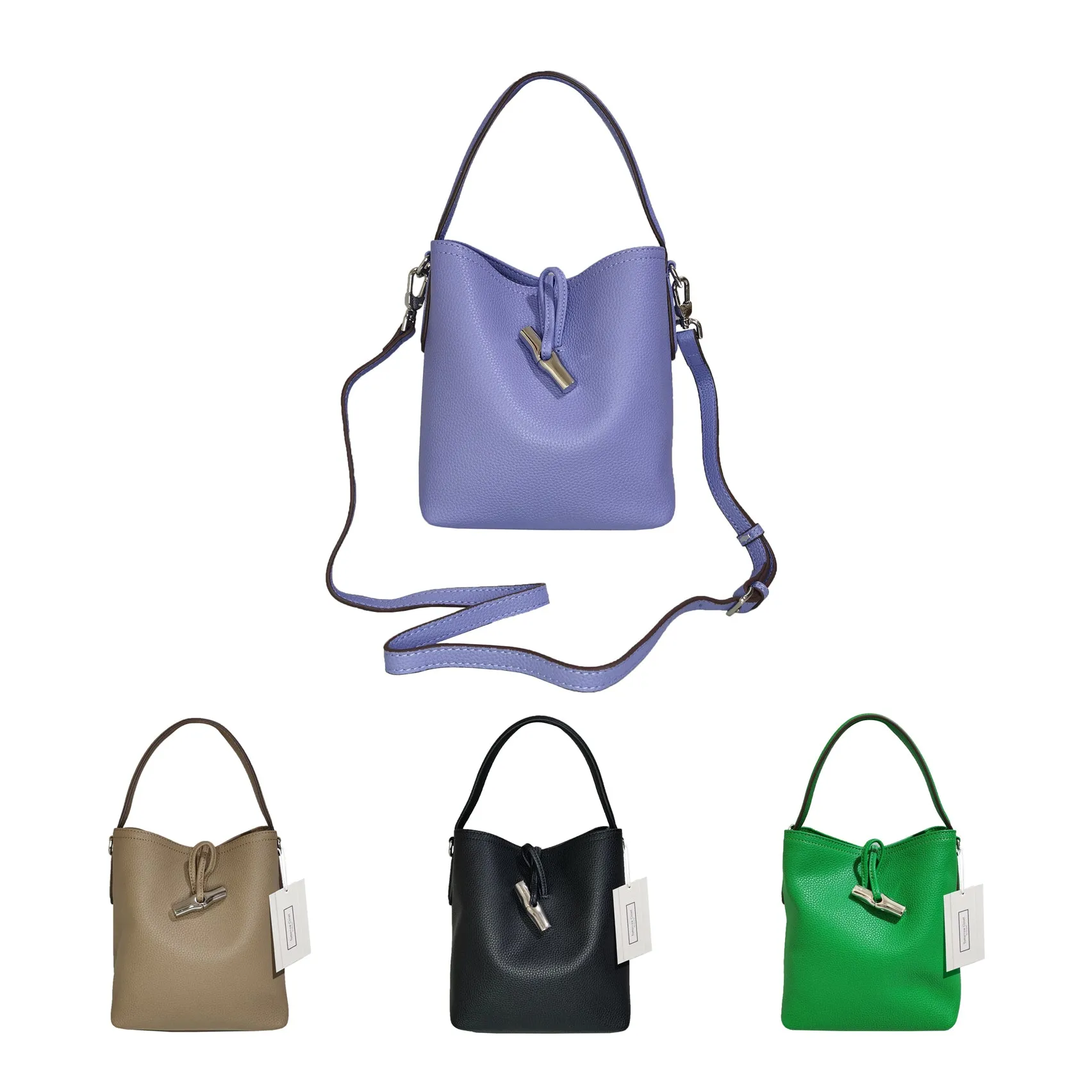 Elegant Womens Genuine Cowhide Leather Bucket Bag V2 - Stylish, Durable, and Versatile