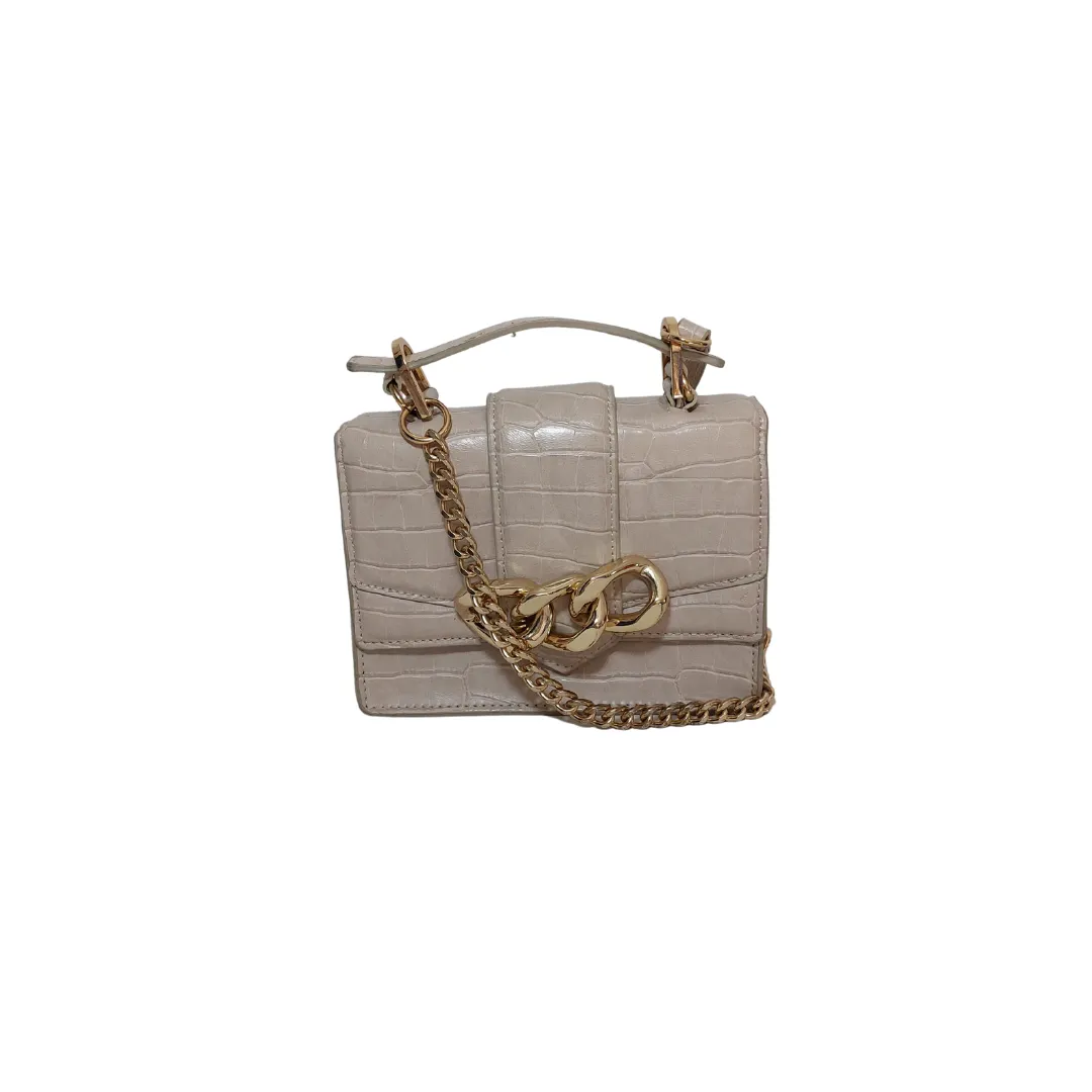 Zara Off White Croc Texture Small Satchel | Gently Used |